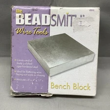 Bead Smith Wire Tools Bench Block Case Hardened Steel 4x4 Harden Flatten Wire