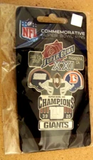 NY New York Giants vs Denver Broncos SB Super Bowl 21 XXI lapel pin NFL