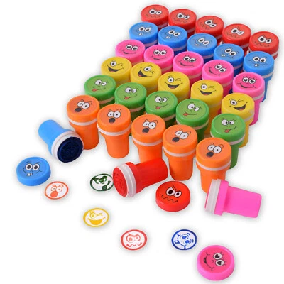 TE-TREND 30 Emoji Kinder Stempel Kinderstempel Kindergeburtstag Mitgebsel selbstfärbend