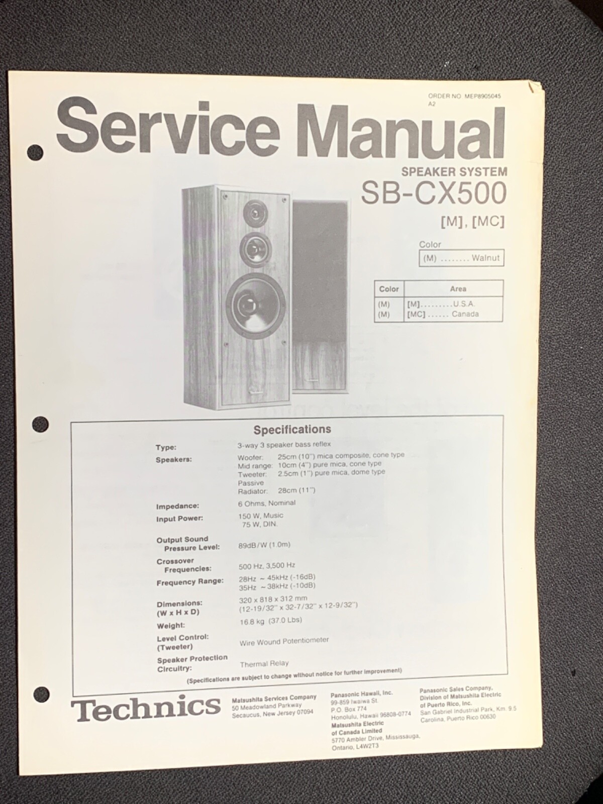 Technics SB-CX500 vintage audio equipment - eBay listing photo 1