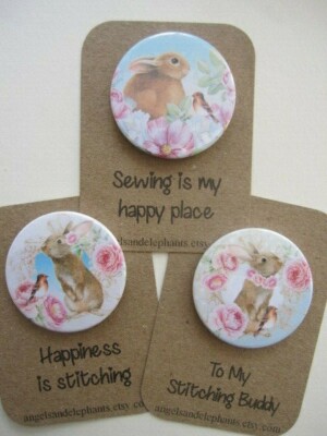 Needle Minder Magnet, Hase & Vogel, Kreuzstich, Sticknadelhalter 