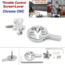 Chrome Throttle Screw + Control Lever Adjuster For Harley Sportster XL 883 1200