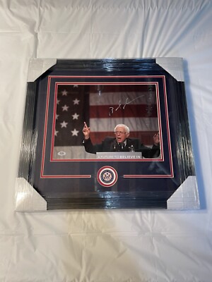 Bernie Sanders Signing Stuff BERNIE SANDERS SIGNED AUTOGRAPH FRAMED 11x14 PHOTO PSA/DNA COA SENATOR ...