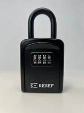 4 Digit Combination Security Lock Box Safe Large 5 Key Waterproof Black