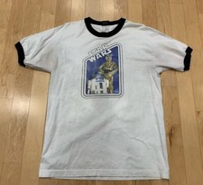 Vintage 90s Y2K Star Wars Men s T Shirt Droids C 3po R2 D2 Crew Logo