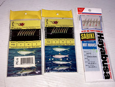 FISHING LURES 3 packs Lot Sabiki Hayabusa Hot Hooks R+R Tackle sz 6