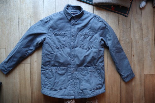 Gray ALASKAN HARDGEAR Trapline Insulated LS Snapfront Shirt Jacket Large Tall - 第 1/7 張圖片