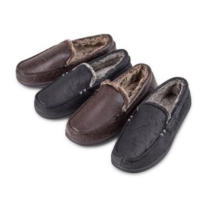 isotoner mens moccasin slippers