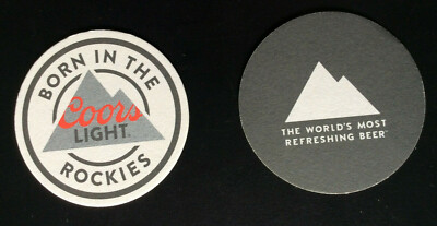  BEERMAT; COORS LIGHT; BORN IN THE ROCKIES PROMO; unbenutzt