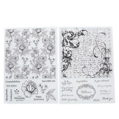 Crafter's Companion Floral Clear Background Stamp NEW 678469