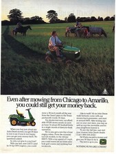 1991 John Deere LX712 Model Riding Lawnmower Vintage Magazine Print Ad/Poster