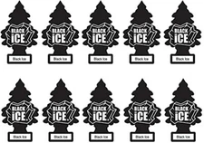 Little Trees Car Freshener, Black Ice, 10-Pack