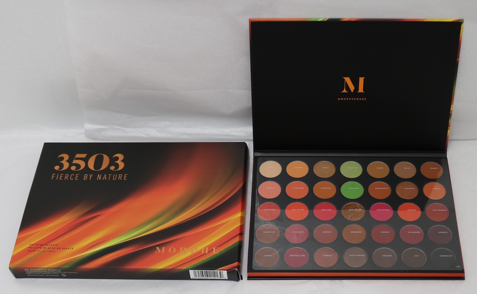 Morphe 3503 Fierce By Nature Artistry Eyeshadow Palette 35 Shades ~ New in Box