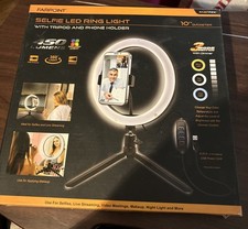 10 Selfie Ring Light with Tripod Stand and Phone Holder, Dimmable