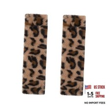 2 Pack Seat Belt Cover Pad, Cute Plush Seatbelt Covers 2 PCS Leopard Print