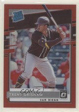 2020 Panini Donruss Optic Rated Rookies Red Prizm 43/60 Trent Grisham #43 00kj