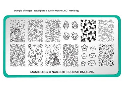 Bundle Monster Nail Stamping Plate - BM-XL214 + Nailedthepolish - Heavily Loved