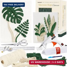 DIY Rope Canvas Kit for Beginners - Complete Macrame Ropes Supplies  Tools  DI