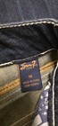 Seven7 Luxe Women's Bootcut Blue Denim Jeans Size 14 Cotton/Spandex Button Zip — photo 2