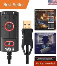 Multi-Device USB Sound Card with 7.1 Surround Audio - Perfect for Gamers