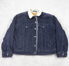 Levis Sherpa Damen Gr. M Trucker Cord Jacke Kurzmantel Übergangsjacke Fell