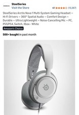 SteelSeries Arctis Nova 1P Over-Ear Gaming Headset - White