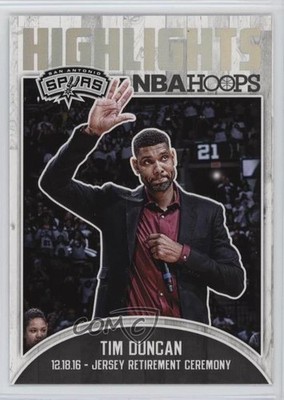 2017-18 Panini NBA Hoops Highlights Tim Duncan #16 HOF w5c