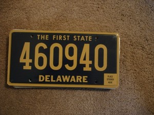 DELAWARE FIRST STATE  #    LICENSE PLATE BUY ALL STATES HERE FREE SHIPPING