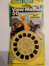 Vintage View-Master 3D Reels Sesame Street Goes Western Series 9 New Sealed 1988