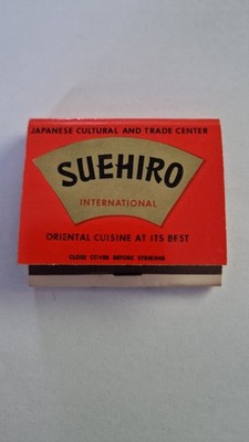 1 Streichholz Heftchen ''Suehiro International'' aus San Francisco 1960er-1970er