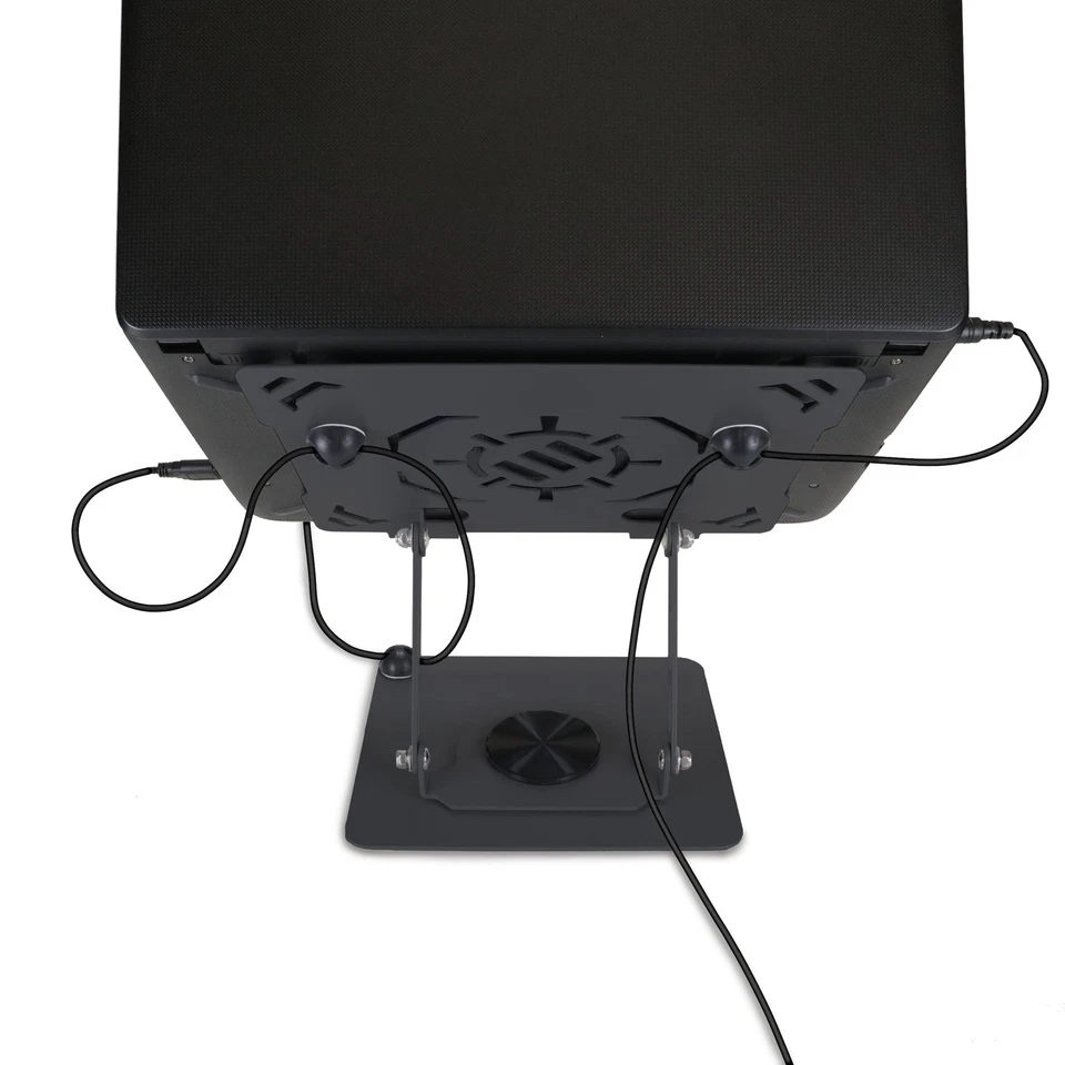 ENHANCE R1 Rotating Laptop Stand with 3 Cable Holders - Laptop Riser for Desk - Image 3 of 4