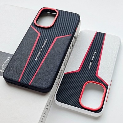 Carbon Fiber Texture Matte PU Leather Back Case For OnePlus Ace 6 6T /Turbo 6 6V