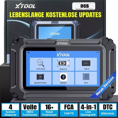 XTOOL D5S 2026 OBD2 Profi Diagnosegerät Scanner Kostenlose Upgrades TPMS EPB SAS