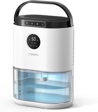 Dehumidifier 2300ML Dehumidifier for Home Dual Semiconductors & LED Lights White