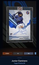 24 Topps Bunt DIGITAL Pristine Blue Signature ICONIC Junior Caminero