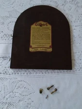 Vtg. William L  Gilbert  Mantel Clock Wood Back Door