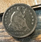 1859-O Seated Liberty Half Dime Nice Original Good+ Deep Patina CHRC