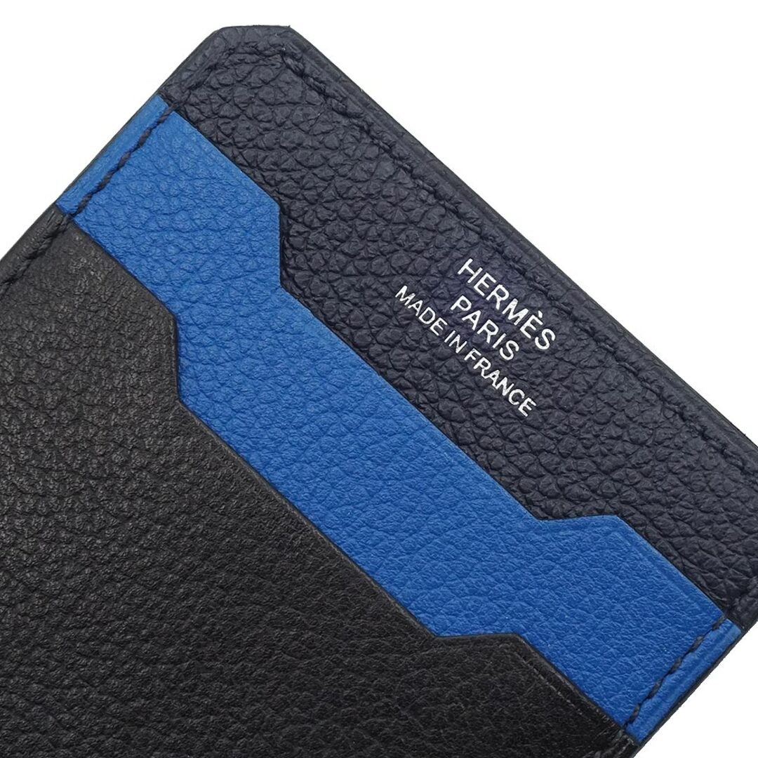 Hermès City 3CC Colorblock Card Holder Hermes City 3CC Card Case Black 4.3in Mens Color Block New Unused