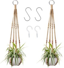 2 Pcs Plant Hangers Hanging Plant Holder for Indoor Outdoor Decor Macrame Han...