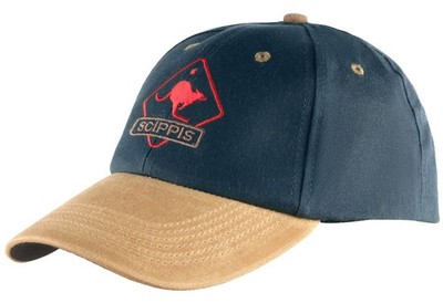 Scippis Oilskin Cap Tan-Navy   Wetterfeste Outdoor Cap | Outdoor & Freizeit