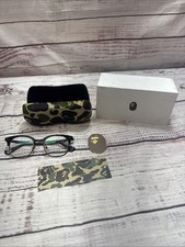 A Bathing Ape BAPE Camo Clamshell Hard Case For Glasses RX Frame Used