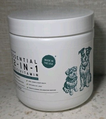 Chew + Heal Essential 12-in-1 Multivitamin 60 Soft Chews For Dogs Health 06/2028