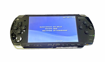 Sony PSP-2004 Konsole inklusive Spiele auf 32GB MicroSD + Tasche und Ladekabel