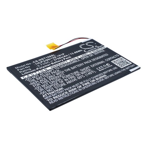 Battery for Nuvision 10.1" TM1088C 1ICP3/90/128 1S1P Tablet CS-NST108SL 3750mAh