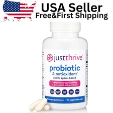 Just Thrive Probiotic & Antioxidant Supplement, Spore-Based, Digestive & Immune,