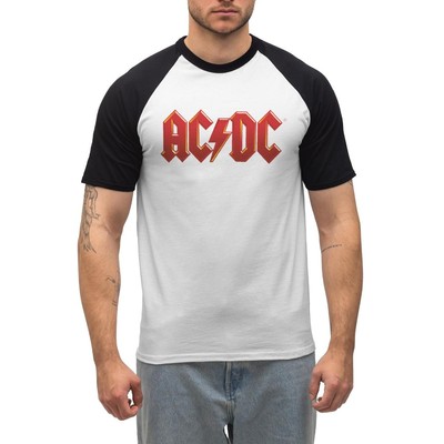 AC/DC Klassisches Logo Mit Blitz Männer Baseball-T-Shirt