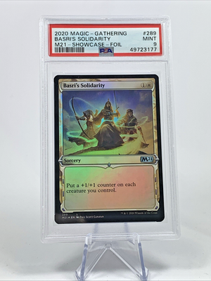 PSA 9 FOIL - BASRI'S SOLIDARITY Showcase #289 M21 - MTG Magic the