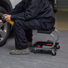 Mechanics Garage Stool Heavy-Duty 250 lbs Capacity, Mechanic Creeper Seat with