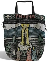 Vintage Beaded Drawstring Multicolored Beaded Fatima Tote Bag
