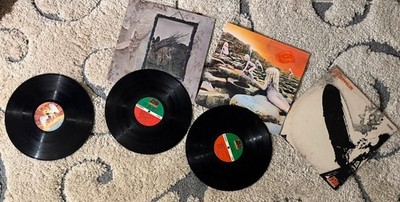 Led Zeppelin Vinyl Starter Set Zoso Presence Houses Of Holy - Poor But Playable